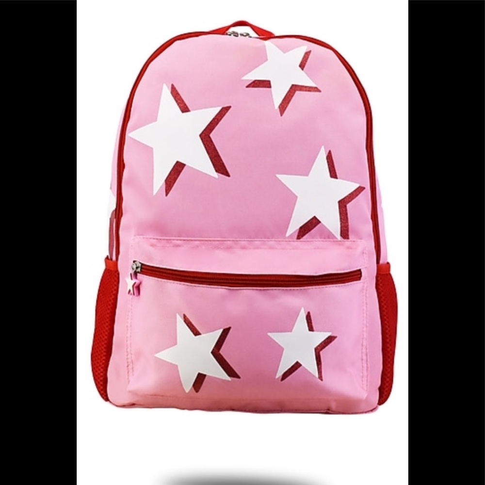 Pep Rally Backpack,  Red/pink star design